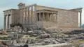 Erechtheion - antique temple in Athenian Acropolis, Greece HD Footage