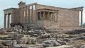Erechtheion - antique temple in Athenian Acropolis, Greece HD Footage