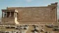 Erechtheion - antique temple in Athenian Acropolis, Greece HD Footage