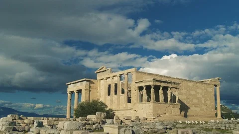 The Erechtheion in Greece Stock Footage 87122407
