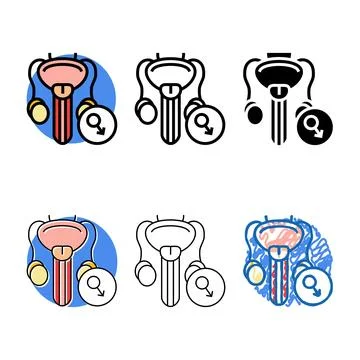 Erectile diversity dysfunction color icon vector Stock Illustration