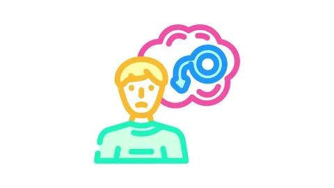 Erectile dysfunction color icon animation Stock Footage 327260395