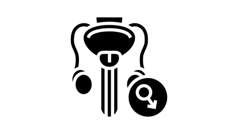 Erectile dysfunction glyph icon animation Stock Footage 326147044