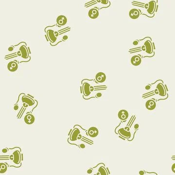 Erectile dysfunction glyph seamless pattern Illustrazione stock