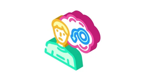 Erectile dysfunction isometric icon animation Stock Footage 327281507