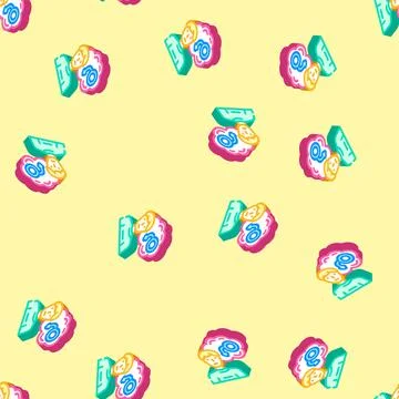 Erectile dysfunction isometric icon seamless pattern イラスト素材