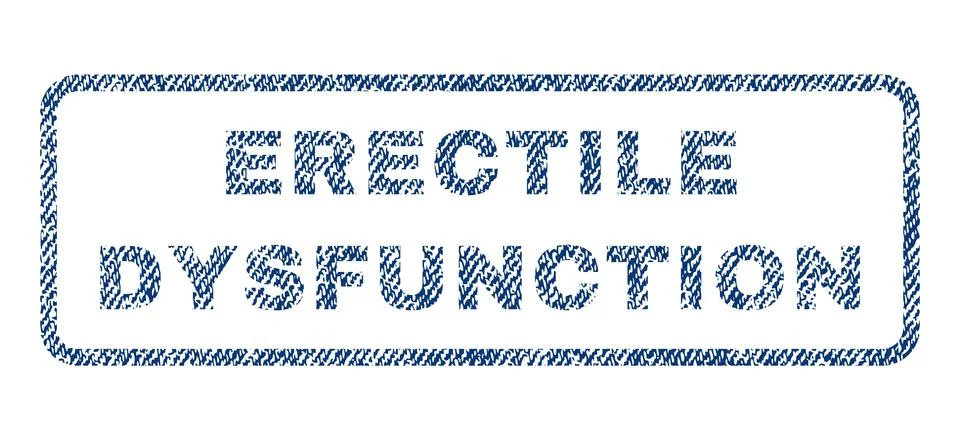 Erectile Dysfunction Text Textile Seal Stamp Watermark 스톡 일러스트
