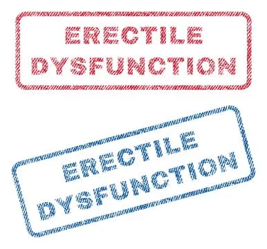 Erectile Dysfunction Text Textile Seal Stamp Watermarks Stock Illustration