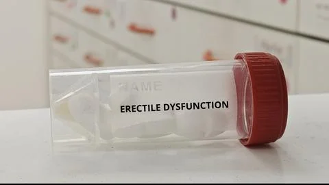 ERECTILE DYSFUNCTION treatment tablets for improve erectile function and bloo Stock Photos