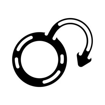 Erectile dysfunction urology glyph icon vector illustration Stock Illustration