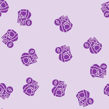 Erectile dysfunction urology glyph seamless pattern 스톡 일러스트