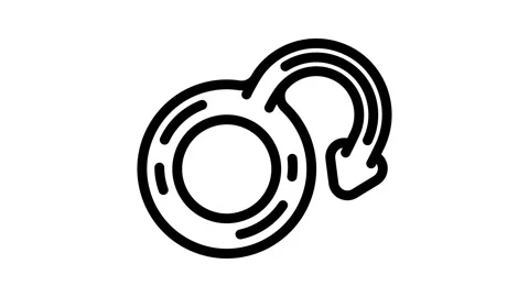 Erectile dysfunction urology line icon animation Stock Footage 326748476