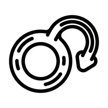 Erectile dysfunction urology line icon vector illustration イラスト素材