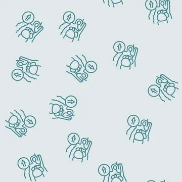 Erectile dysfunction urology line seamless pattern Stock Illustration