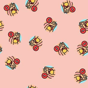 Erectile dysfunction urology vector seamless pattern イラスト素材