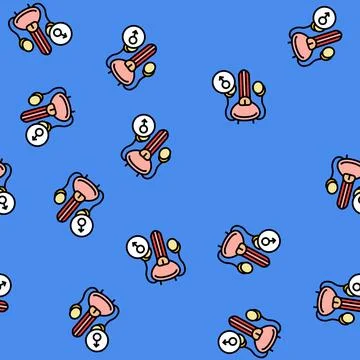 Erectile dysfunction vector seamless pattern Stock Illustration