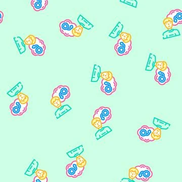 Erectile dysfunction vector seamless pattern Illustrazione stock