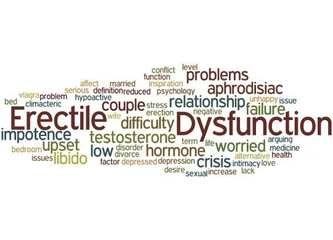 Erectile Dysfunction, word cloud concept Stock Illustration