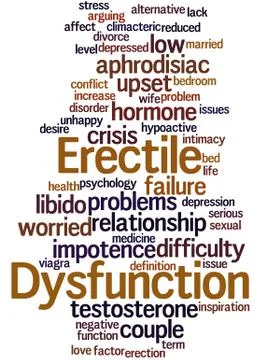 Erectile Dysfunction, word cloud concept Illustrazione stock