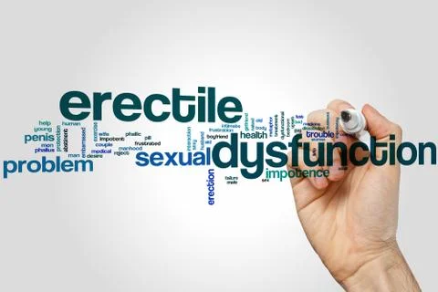 Erectile dysfunction word cloud Stock Photos
