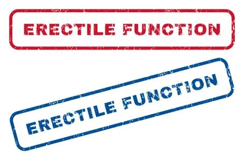 Erectile Function Rubber Stamps Stock Illustration