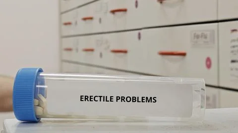 ERECTILE PROBLEMS treatment tablets for improve erectile function and sexual Stock-Fotos