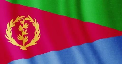 Eretrian flag backdrop seamless animation. Stock Footage 226302844