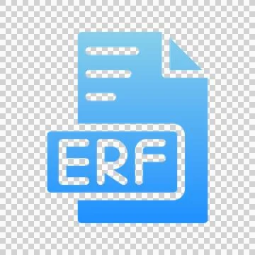 Erf document file icons with soft gradient fill. Illustrazione stock