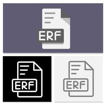 Erf file type document format collection 库存插图