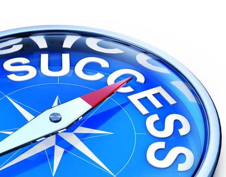 Erfolg high resolution 3D rendering of a compass with a success icon Copyr... Stock Photos