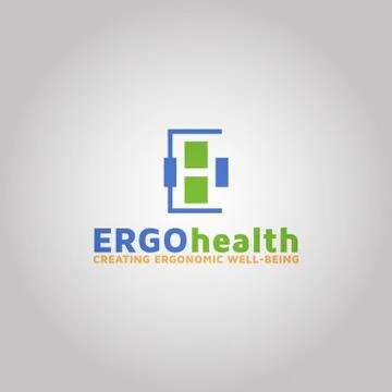 Ergonomic and Letter EH Vector modern logo design template idea and inspirati Stock Illustration