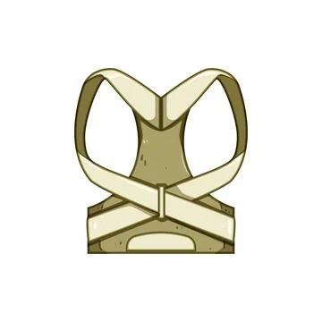 Ergonomic back posture corrector cartoon vector illustration Illustrazione stock