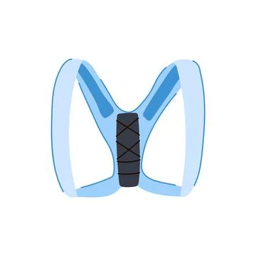 Ergonomic back posture corrector cartoon vector illustration Illustrazione stock