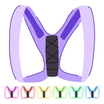 Ergonomic back posture corrector vector cartoon graphic イラスト素材