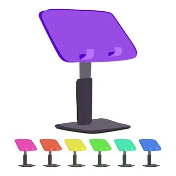 Ergonomic book reading stand vector cartoon graphic Stock Illustration