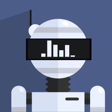 Ergonomic Design Robot Character Stock Illustration