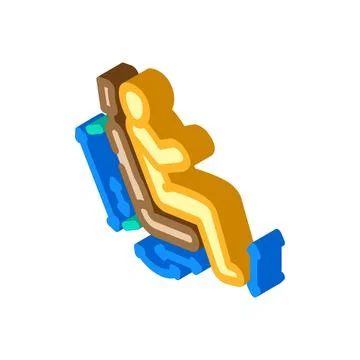 Ergonomic fit isometric icon vector illustration Stock Illustration