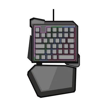 Ergonomic gaming keypad for computer entertainment and esports 스톡 일러스트