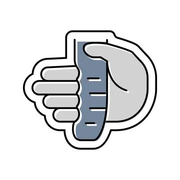 Ergonomic handle color icon vector illustration Stock Illustration