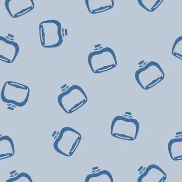Ergonomic handle glyph vector seamless pattern Illustration
