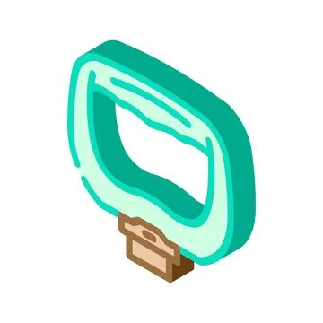 Ergonomic handle isometric icon vector illustration Stock Illustration