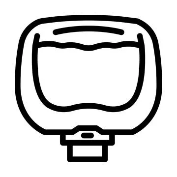 Ergonomic handle line icon vector illustration Illustration