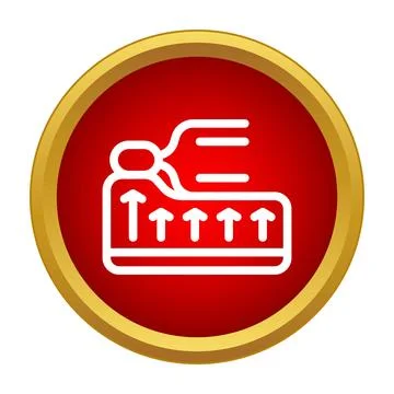 Ergonomic mattress support icon for better sleep Stock Illustration