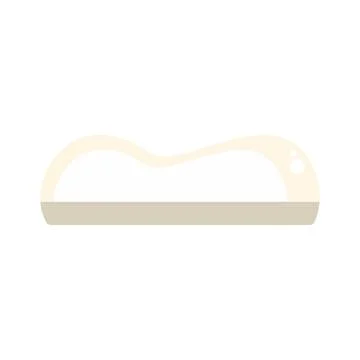 Ergonomic memory foam pillow supporting comfortable sleep Stock Illustration