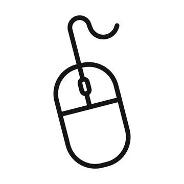 Ergonomic Mouse Icon Perfect for Computer Accessories 스톡 일러스트
