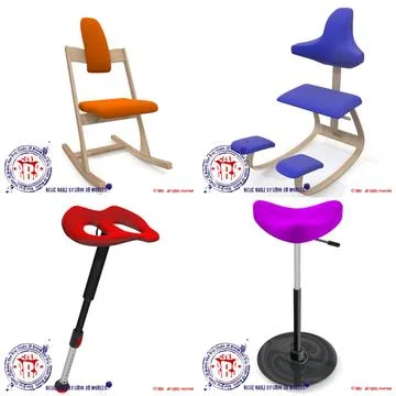 Ergonomic Movement Chairs 3D Model