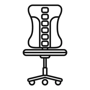 Ergonomic office chair with adjustable back support for comfortable working Illustrazione stock