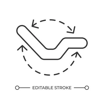 Ergonomic seating line icon Stock Illustration