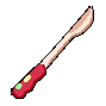 Ergonomic smart spoon pixel art vector illustration Stock Illustration