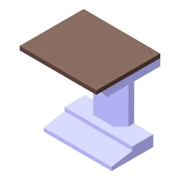 Ergonomic table icon, isometric style Stock Illustration